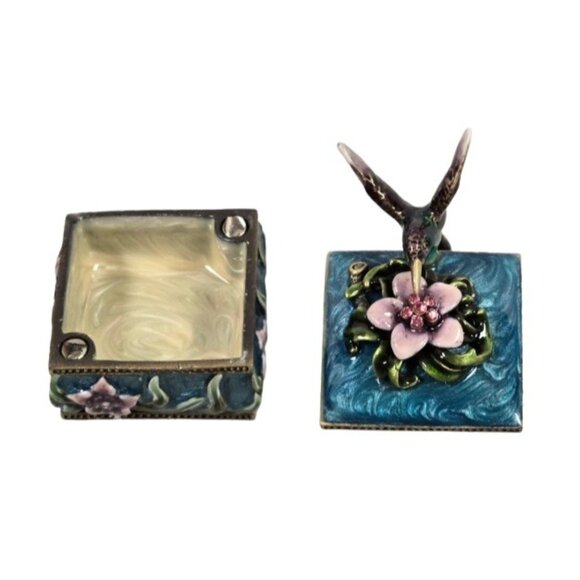 Cherished treasures, jeweled collection, hummingbird trinket box - Picture 10 of 12